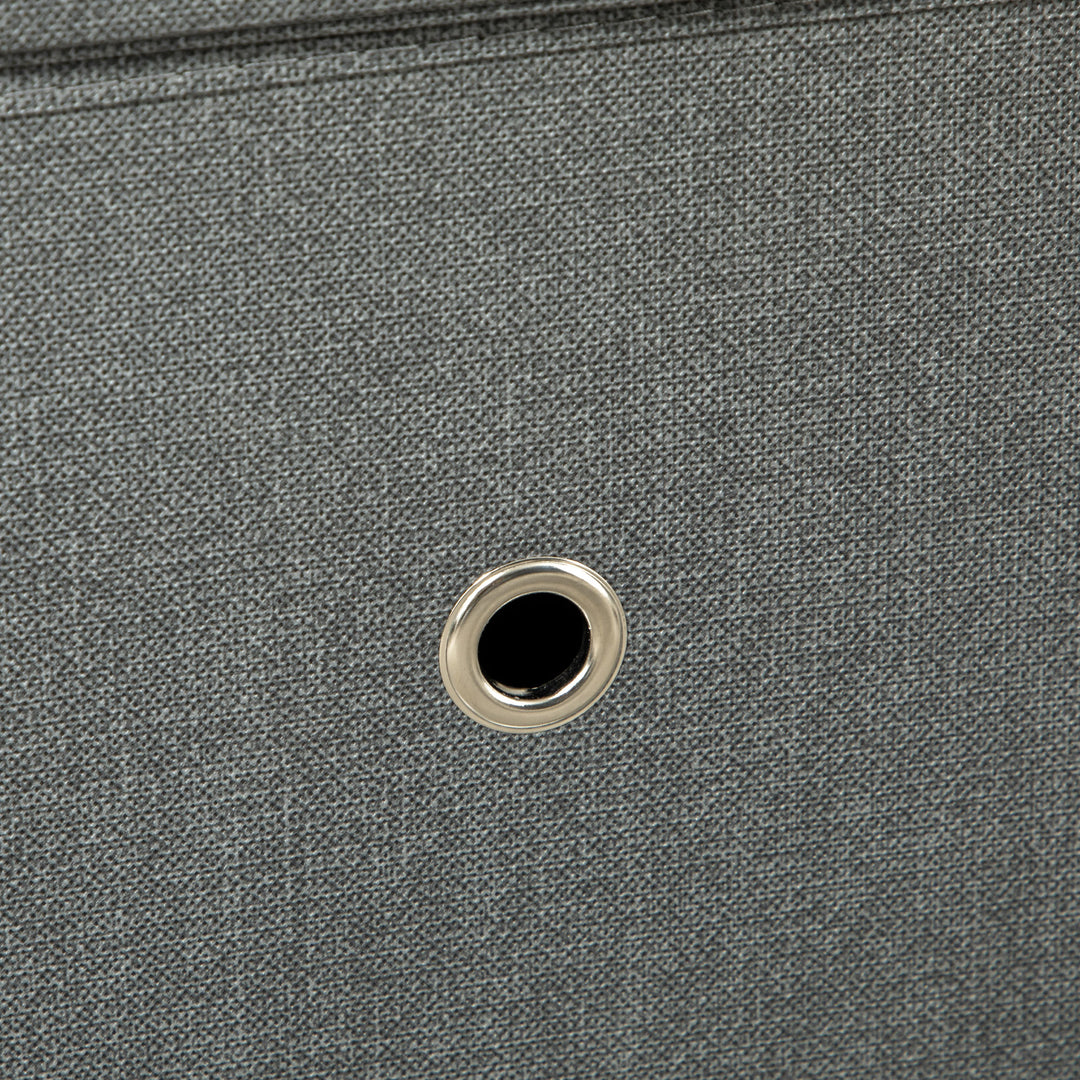 Clothes Rail, Metal Coat Stand, Garment Rack with 2 Fabric Storage Drawers, Single Wardrobe for Bedroom, Hallway, Rustic Brown and Grey