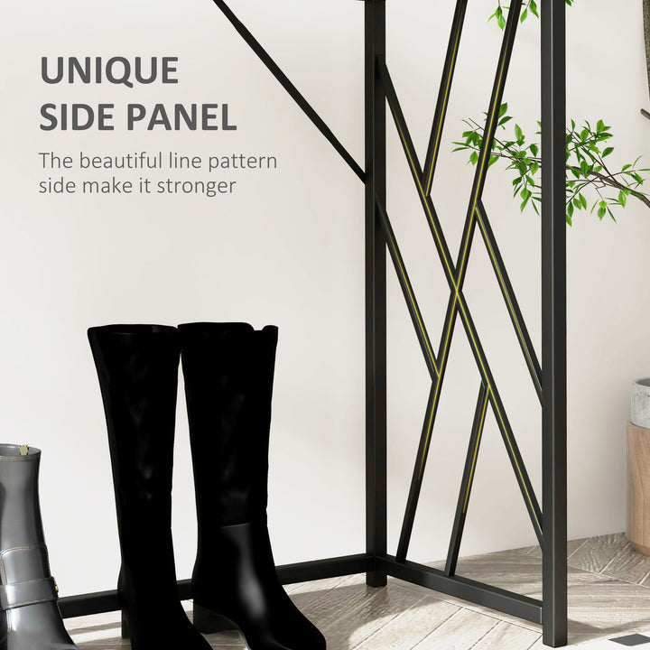 Console Table, Industrial Sofa Table with Metal Frame for Living Room, Hallway, 120 cm, Grey