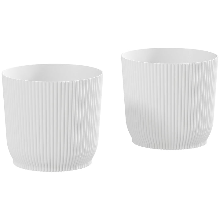 Set of Two Ф22cm Planters - White