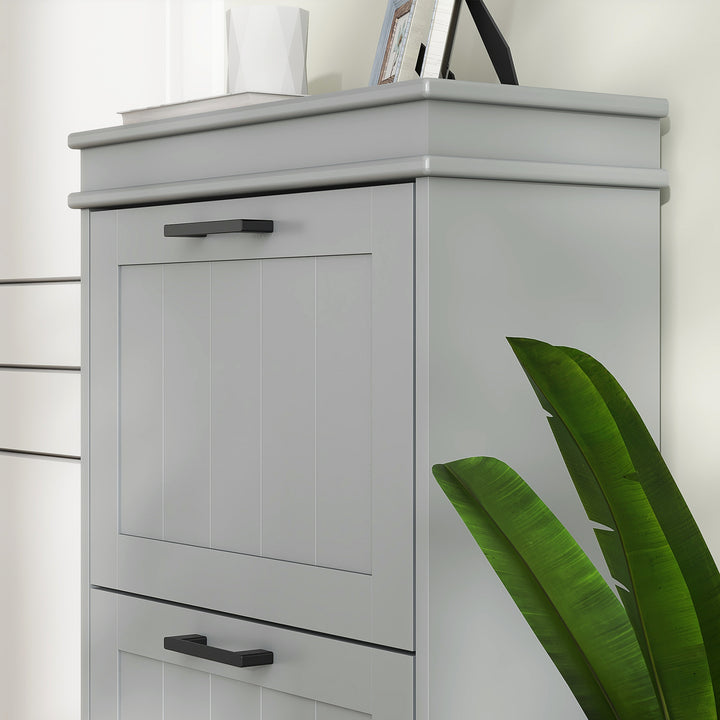 MCL Three-Drawer Minimalistic Shoe Cabinet - Grey