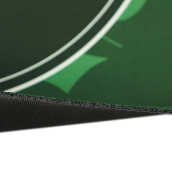 SPORTNOW Professional Poker Mat, Six-Player Water-resistant Poker Table with Felt Surface, Carry Bag, Green
