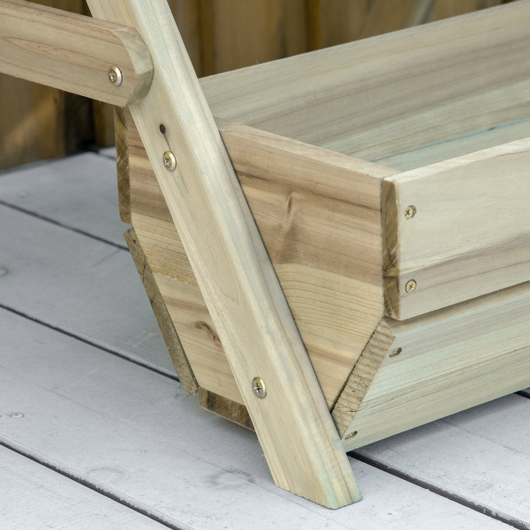 3 Tier Raised Garden Bed Wooden Elevated Planter Box Kit, 66L for Flower, Vegetable, Herb, 65x75x78cm, Green