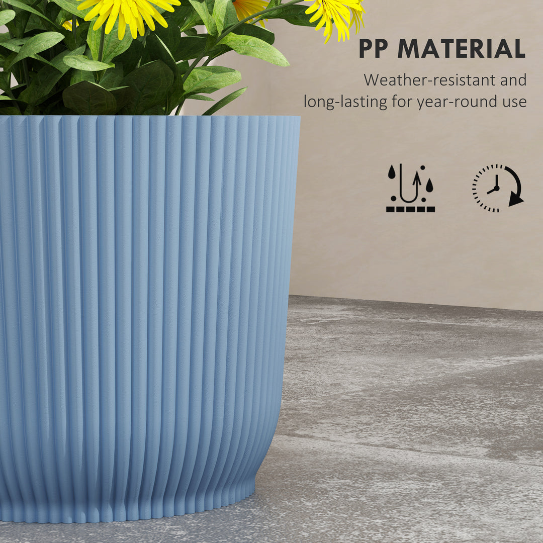 Set of Two Ф22cm Planters - Blue