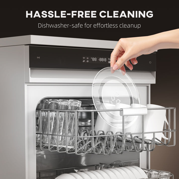 23L 800W Microwave Oven, Solo Manual Microwave with 5 Power Levels, Defrost, 35 Minutes Timer, Clock, Easy Clean, Small Black Microwave