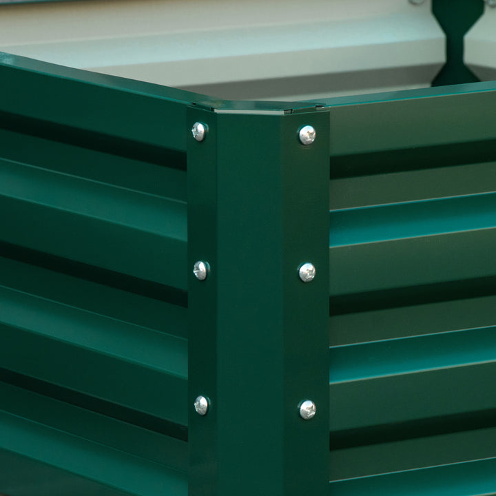 Set of Two 60 x 60cm Steel Planter Boxes - Green