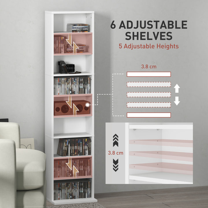 260 Narrow CD Storage Unit - White