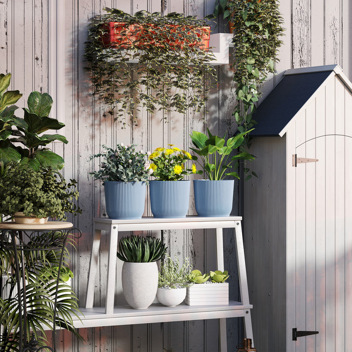 Set of Three Ф22cm Planters - Blue