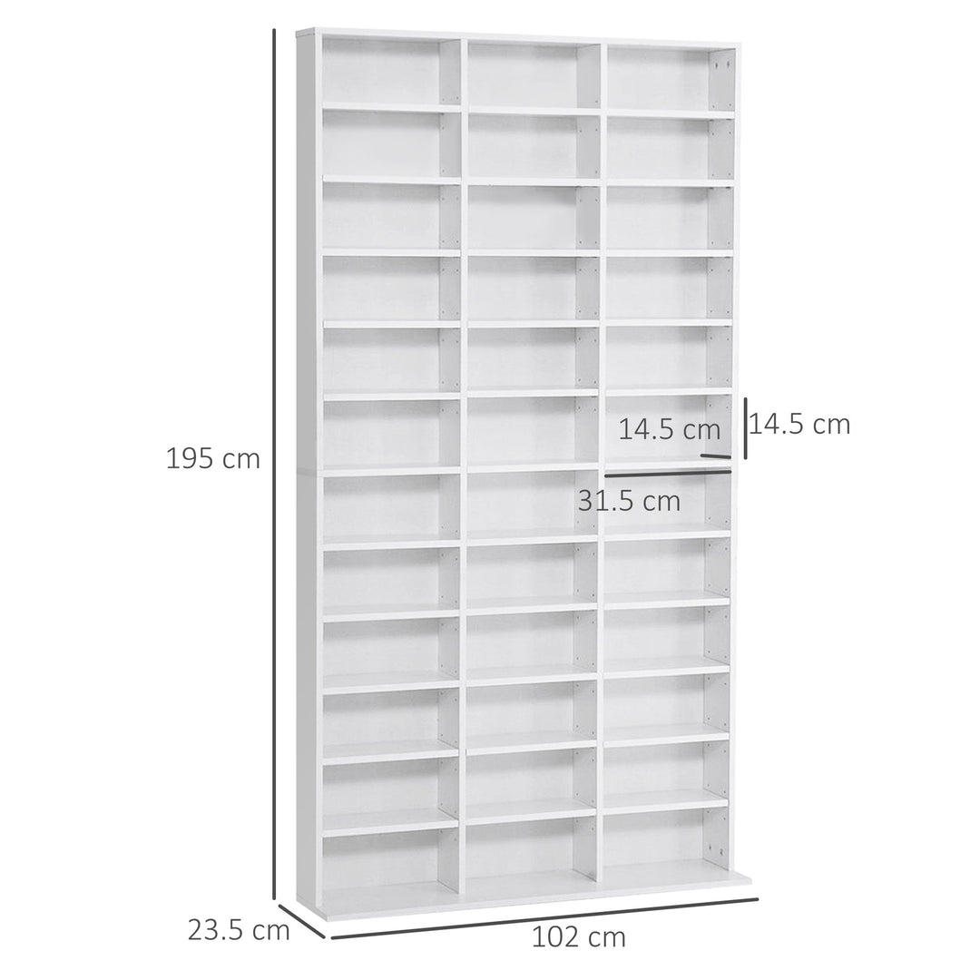 33 Adjustable Compartment Storage Unit - White