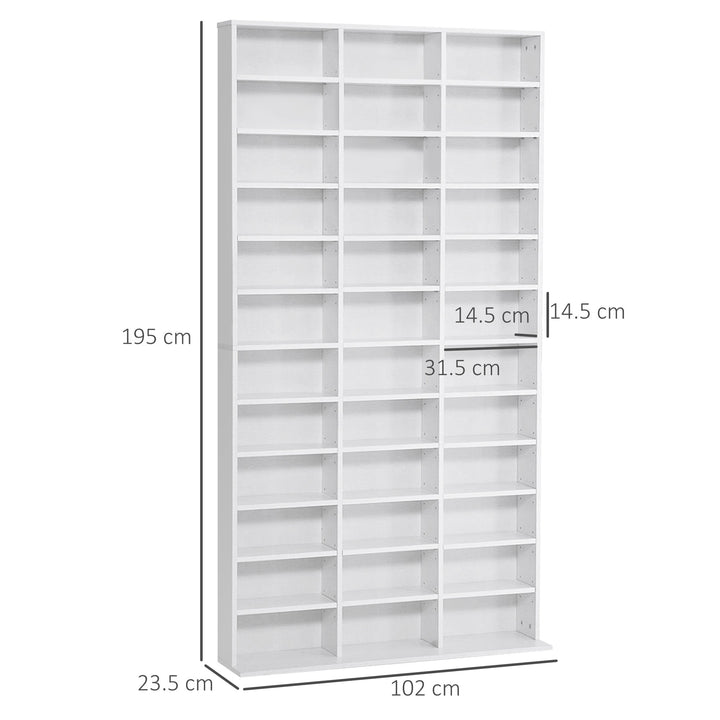 33 Adjustable Compartment Storage Unit - White