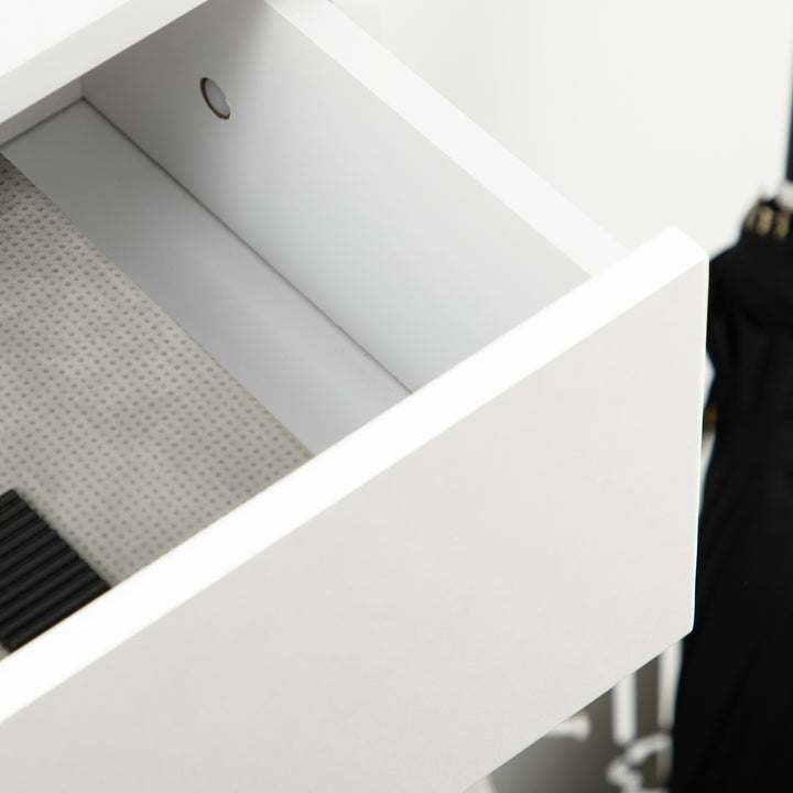 MCL Three Drawer Slim Shoe Storage Cabinet, 12 Shoe Pairs - White