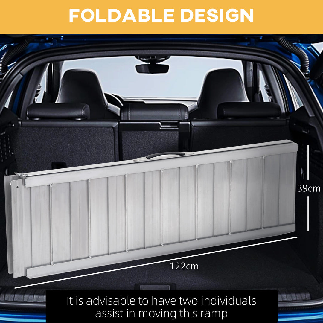 4ft Folding Aluminum Wheelchair Ramp Scooter Portable Mobility Assist Suitcase Access Aid Disabled
