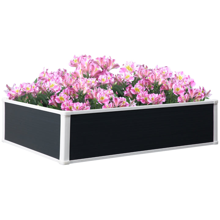 302L Raised Garden Bed, Weather-resistant PP Planter Box Containers for Outdoor Patio Plant Flower Vegetable, 120 x 90 x 30 cm