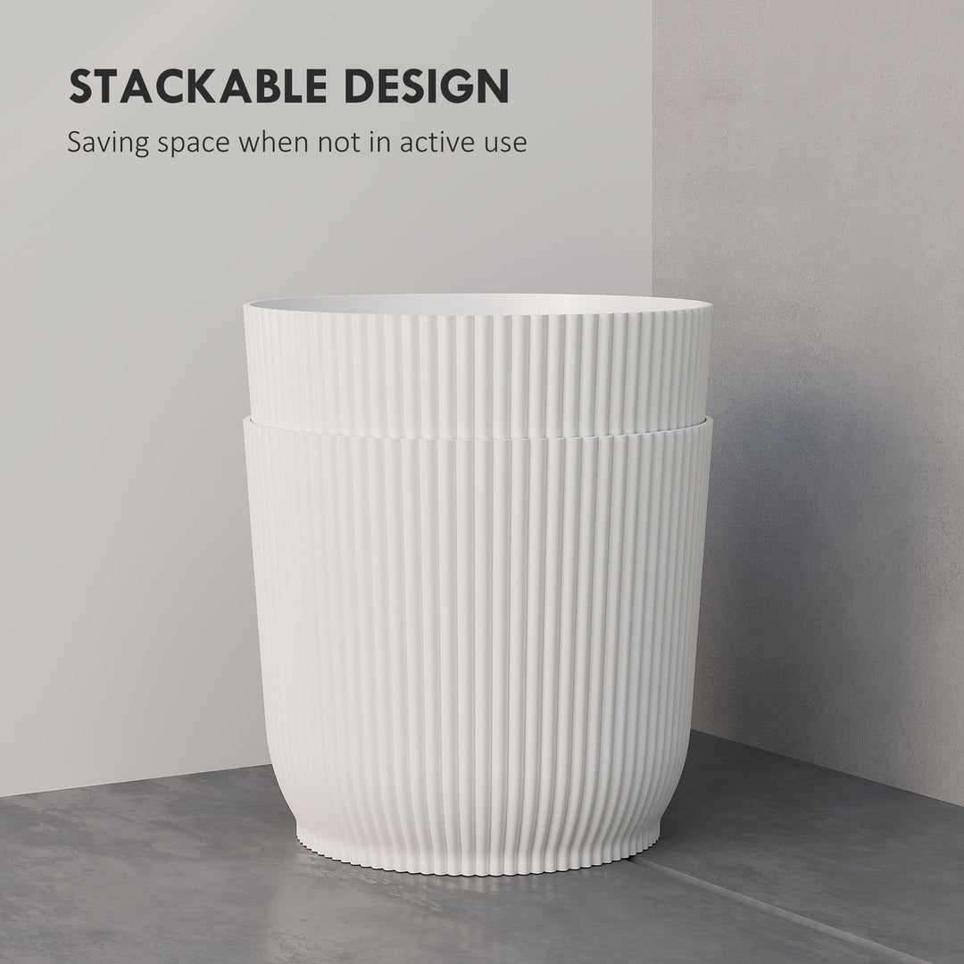 Set of Two Ф22cm Planters - White