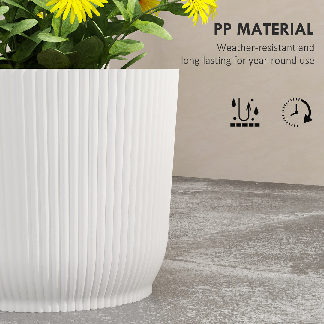 Set of Two Ф22cm Planters - White