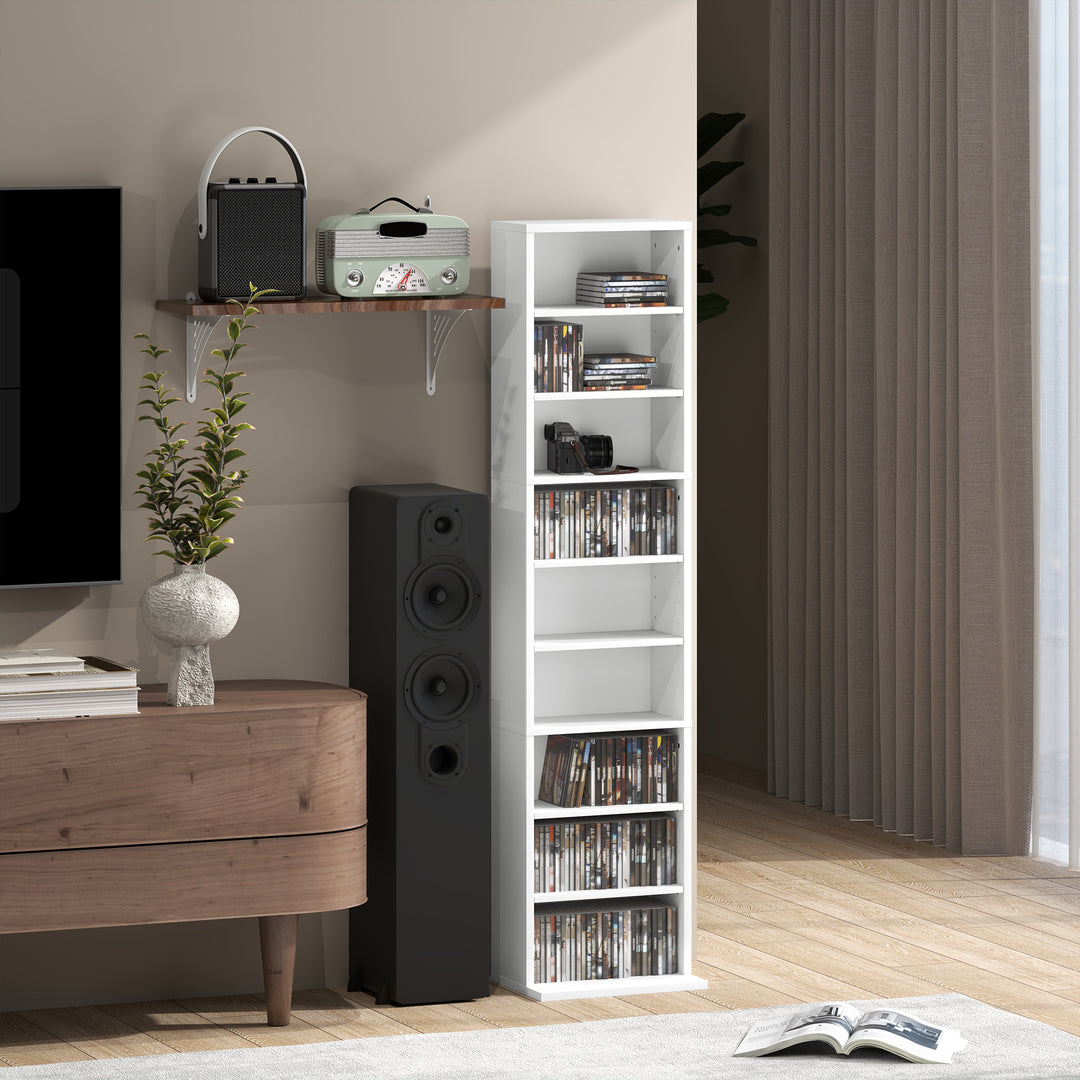 260 Narrow CD Storage Unit - White