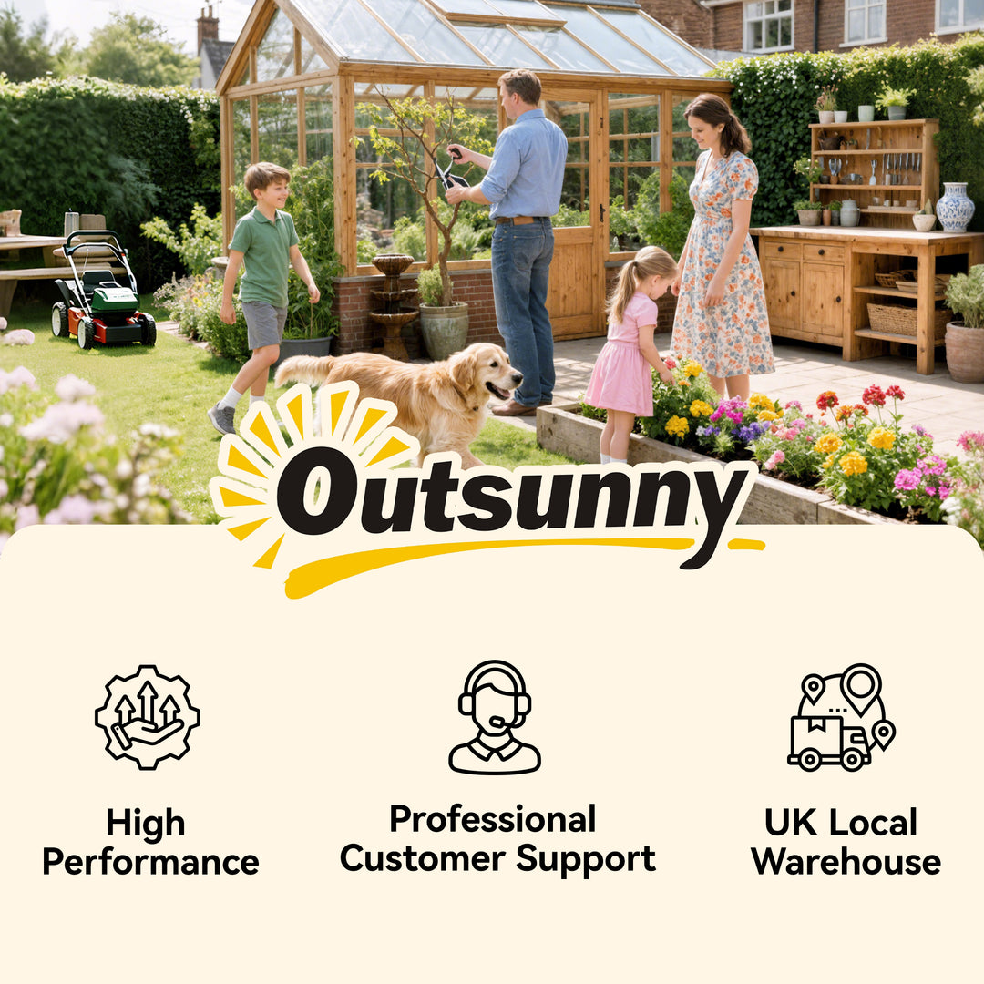 Wooden Planter, with Metal Trellis - Brown/Black