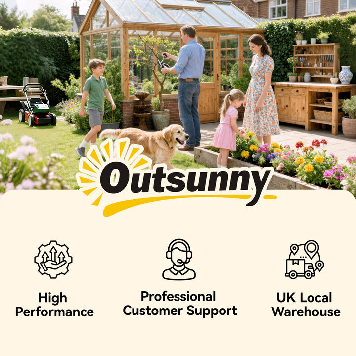 Wooden Planter, with Metal Trellis - Brown/Black