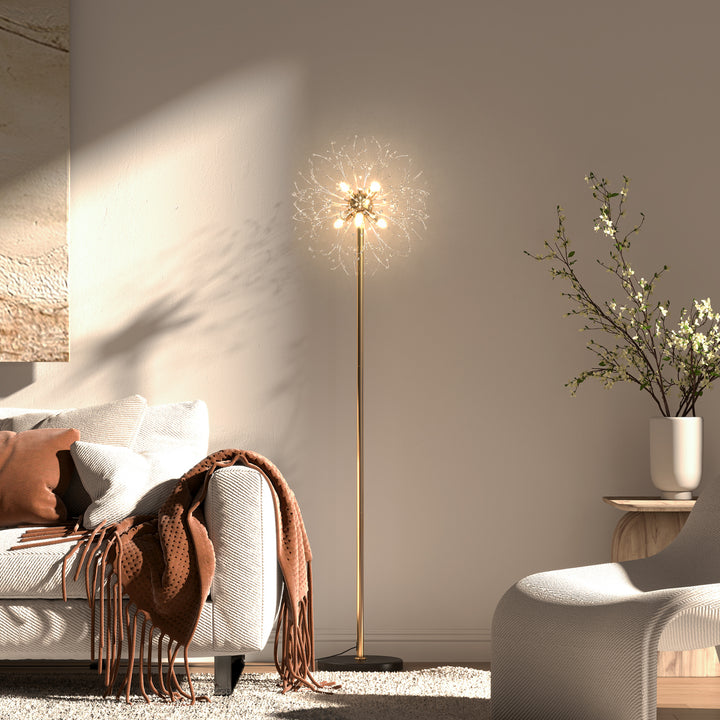 160cm Dandelion-Crystallite Floor Lamp, with Foot Switch