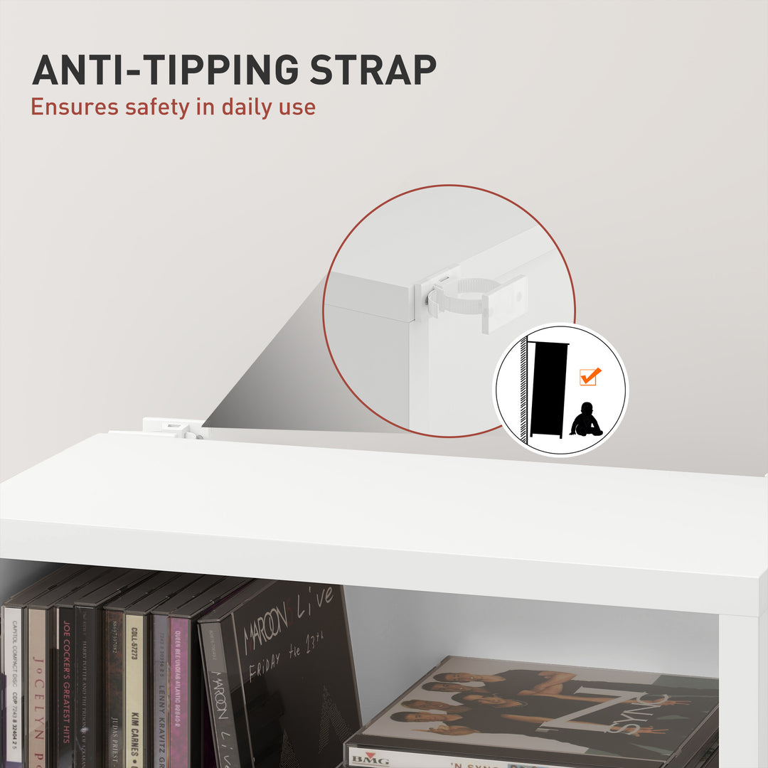 260 Narrow CD Storage Unit - White