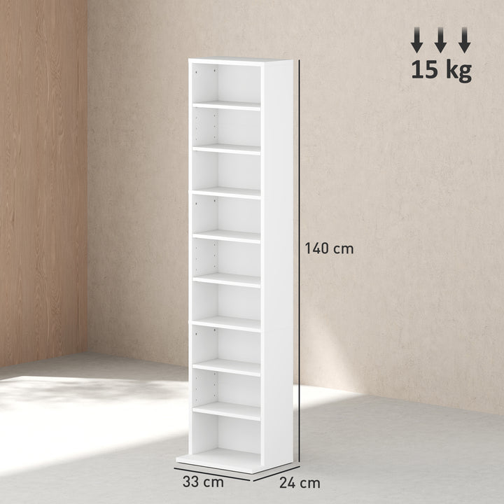 260 Narrow CD Storage Unit - White