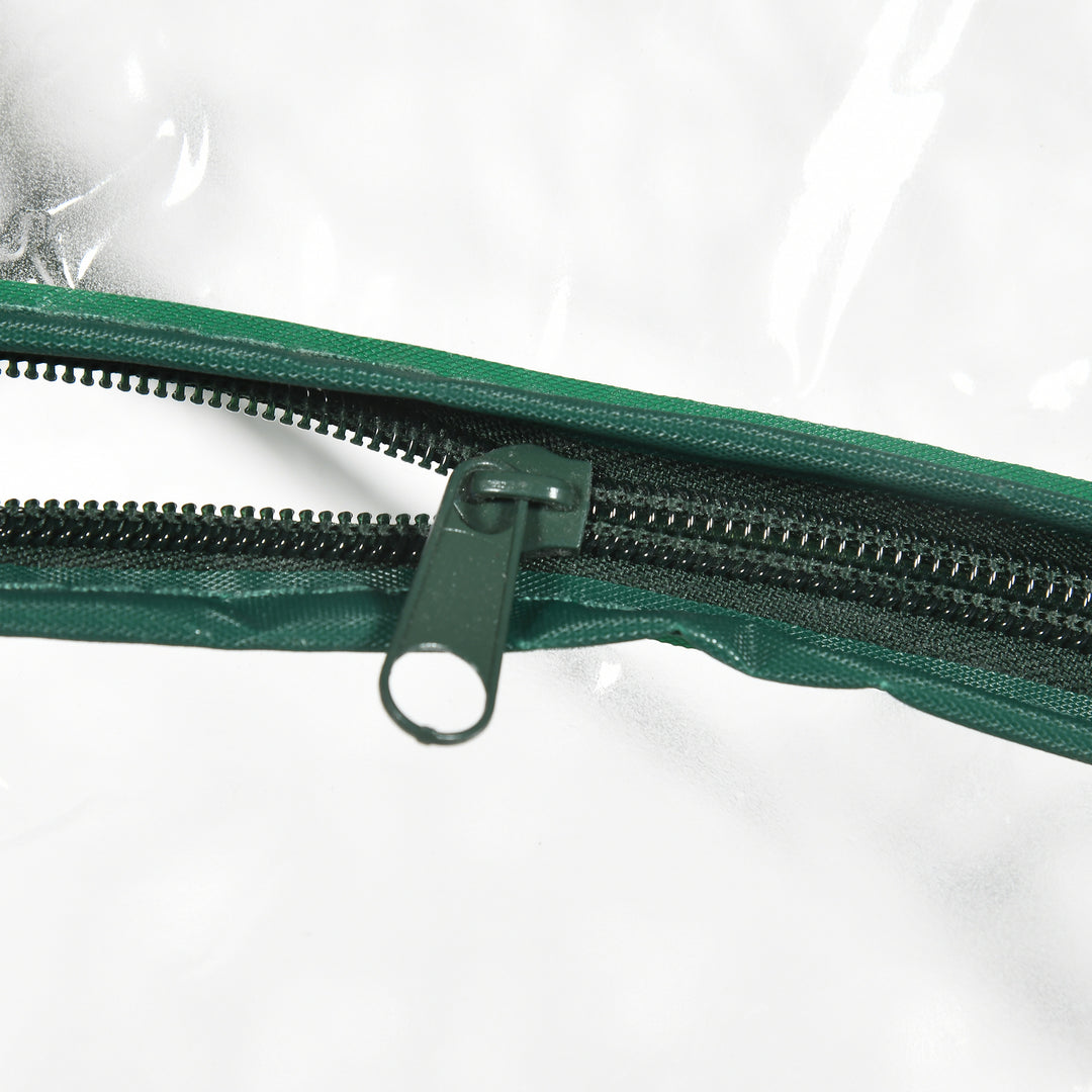 Walk In Tomato Greenhouse Garden Outdoor Mini Greenhouse Flower Planter Steel Frame with Zipped Door & Window, PVC Cover, 180 x 100 x 168CM, Clear