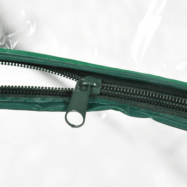 Walk In Tomato Greenhouse Garden Outdoor Mini Greenhouse Flower Planter Steel Frame with Zipped Door & Window, PVC Cover, 180 x 100 x 168CM, Clear