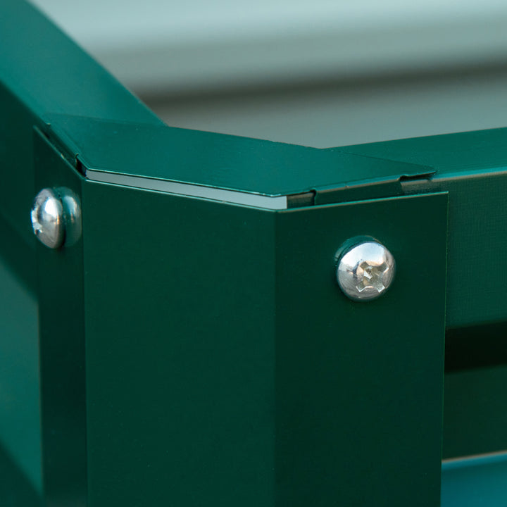 Set of Two 60 x 60cm Steel Planter Boxes - Green