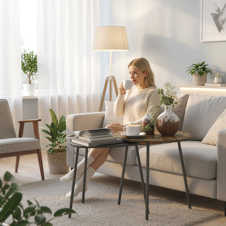 MCL Nesting Side Table Set of 2 - Rustic Brown