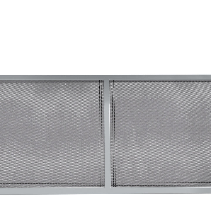 Metal Garden Swing Chair, 3-Seater Swing Seat, Patio Hammock Bench Canopy Lounger, Light Grey