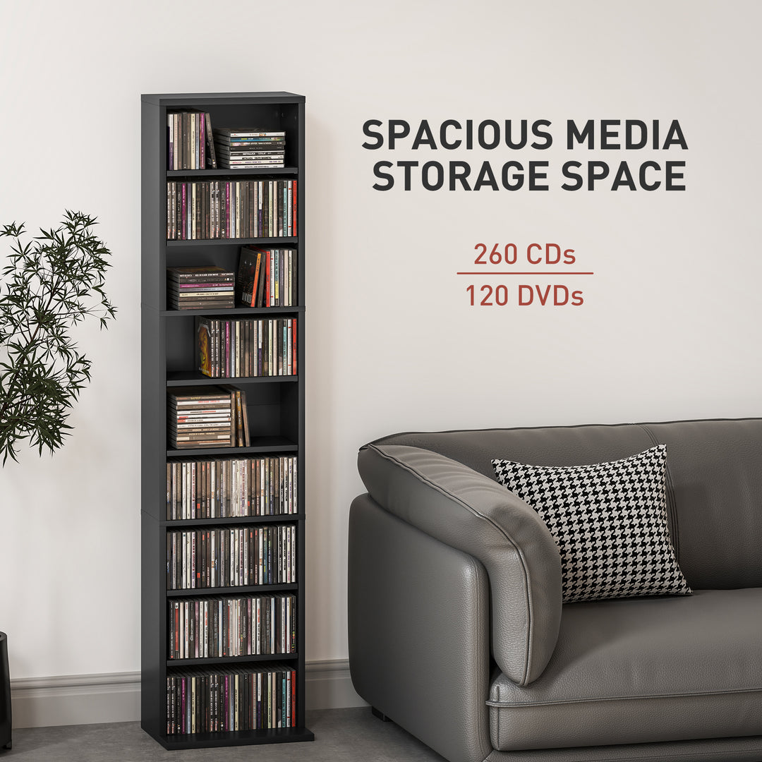 260 Narrow CD Storage Unit - Black