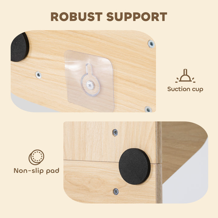 PawHut 4-Level Door Mounted Cat Tree with Washable Plush Mats, Toy Balls, Door Hanging Cat Shelf for Indoor Cats