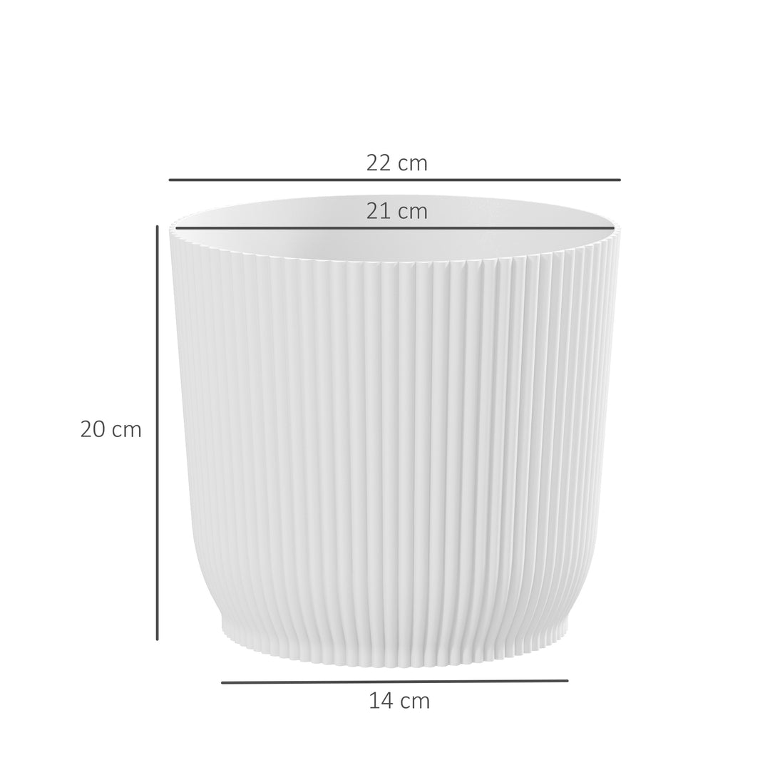 Set of Two Ф22cm Planters - White