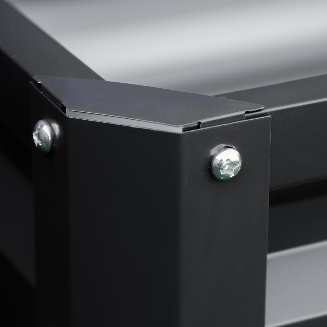 Set of Two 60 x 60cm Steel Planter Boxes - Grey