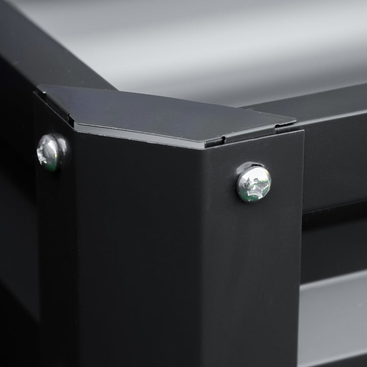 Set of Two 60 x 60cm Steel Planter Boxes - Grey