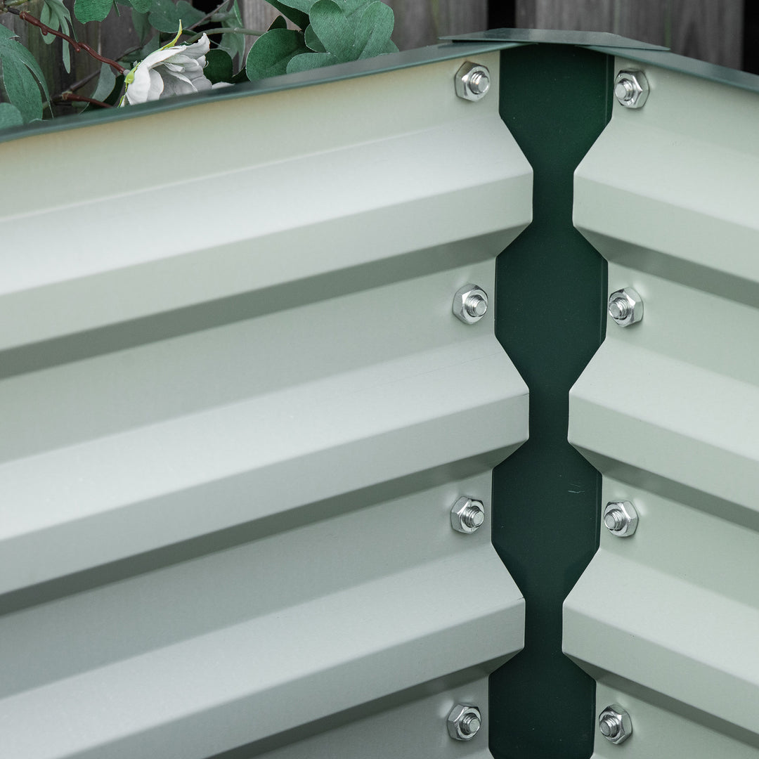 Set of Two 60 x 60cm Steel Planter Boxes - Green