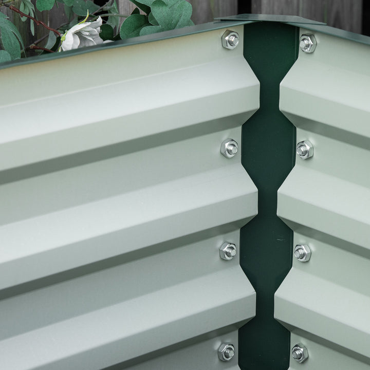 Set of Two 60 x 60cm Steel Planter Boxes - Green