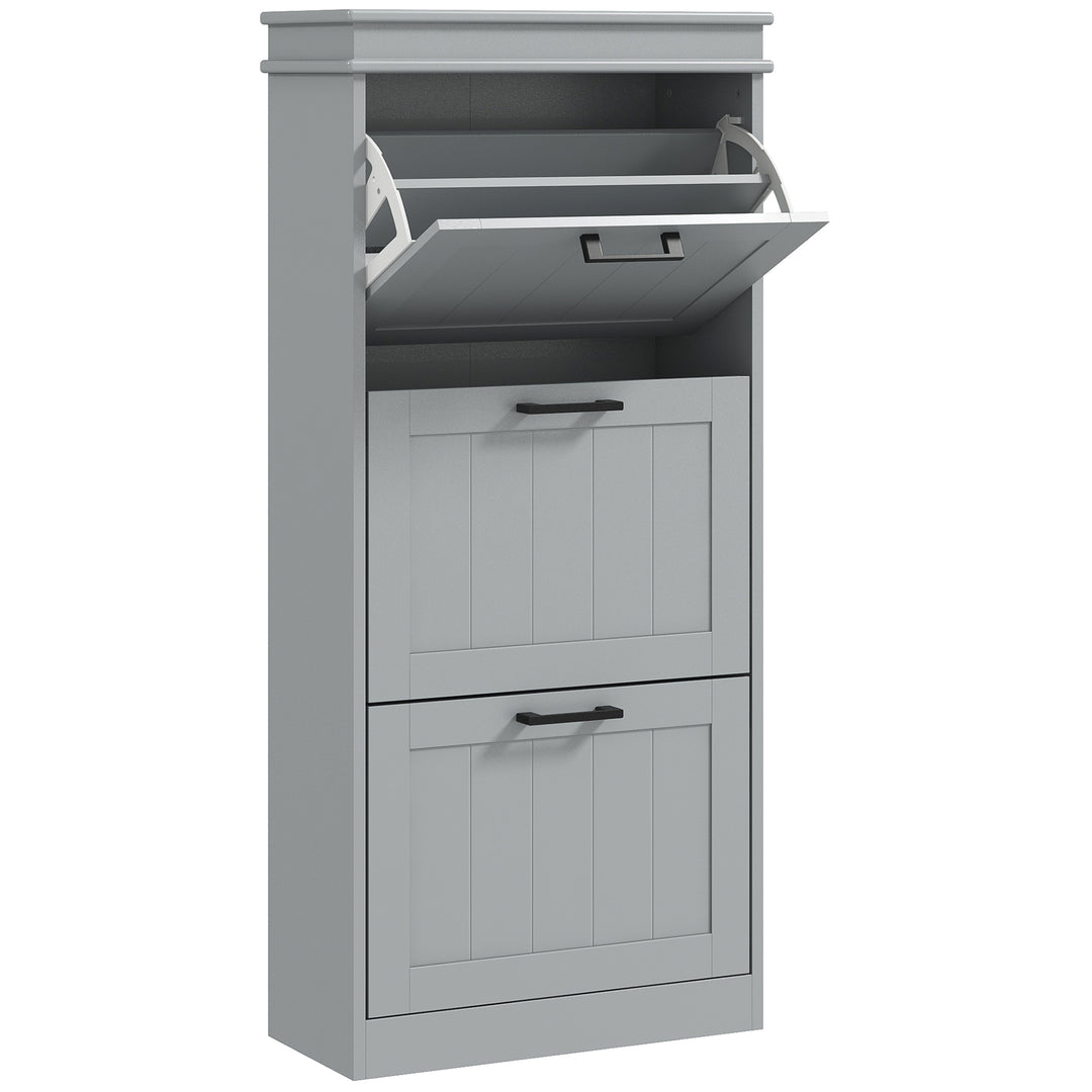 MCL Three-Drawer Minimalistic Shoe Cabinet - Grey