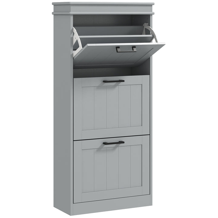 MCL Three-Drawer Minimalistic Shoe Cabinet - Grey