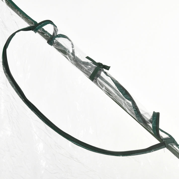 Walk In Tomato Greenhouse Garden Outdoor Mini Greenhouse Flower Planter Steel Frame with Zipped Door & Window, PVC Cover, 180 x 100 x 168CM, Clear