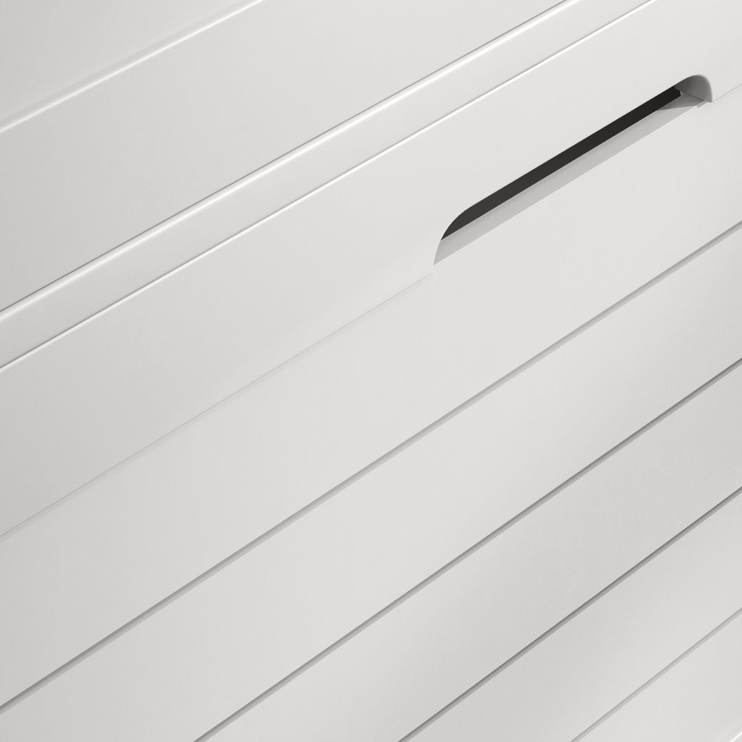 Narrow Shoe Cabinet with 3 Flip Drawers - White