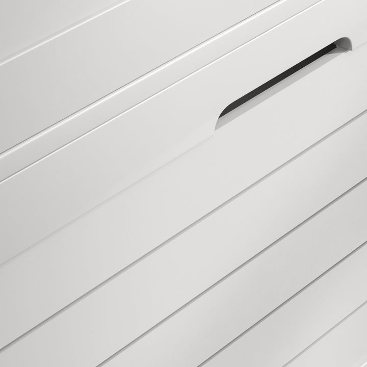 Narrow Shoe Cabinet with 3 Flip Drawers - White