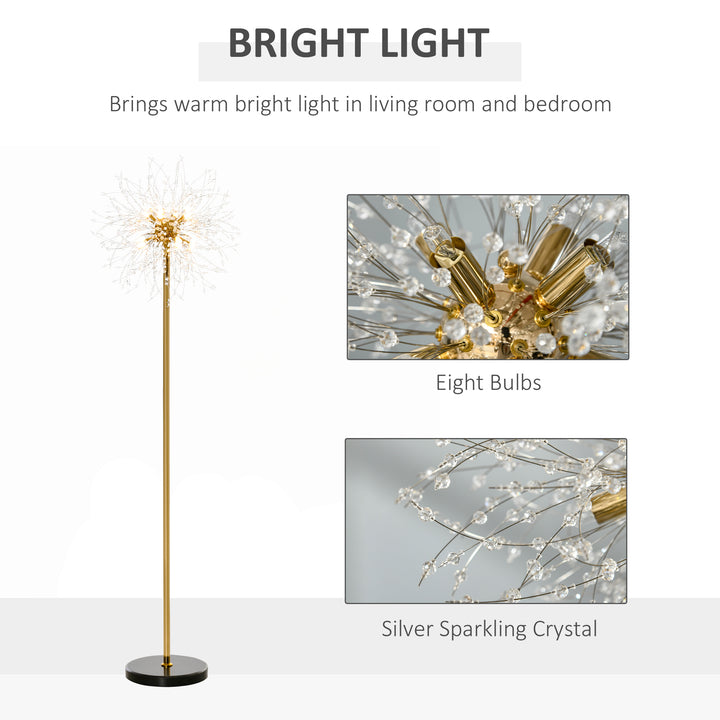 160cm Dandelion-Crystallite Floor Lamp, with Foot Switch