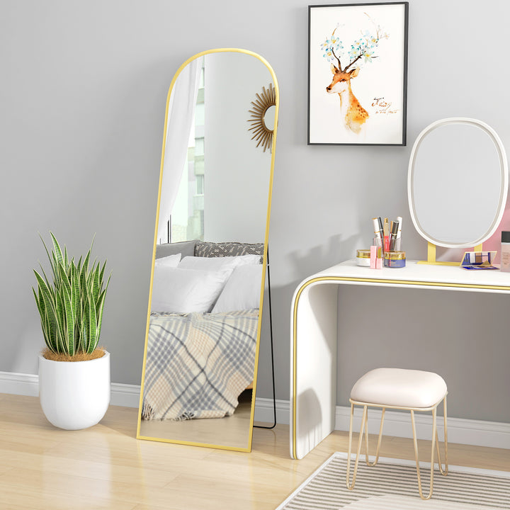 162cm Aluminium Frame Standing Mirror - Gold