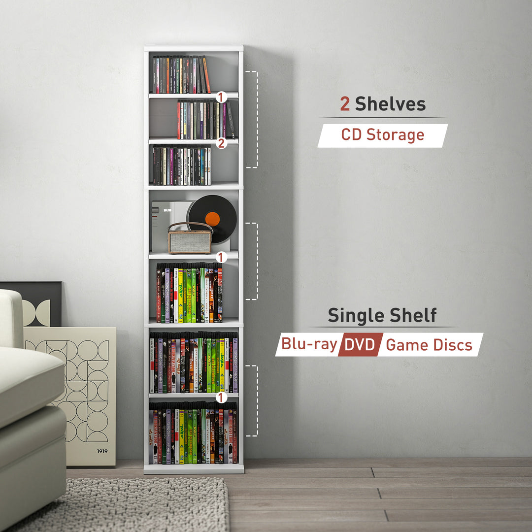 260 Narrow CD Storage Unit - White