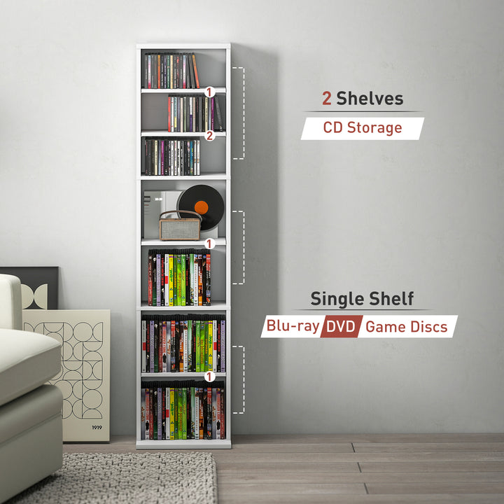 260 Narrow CD Storage Unit - White