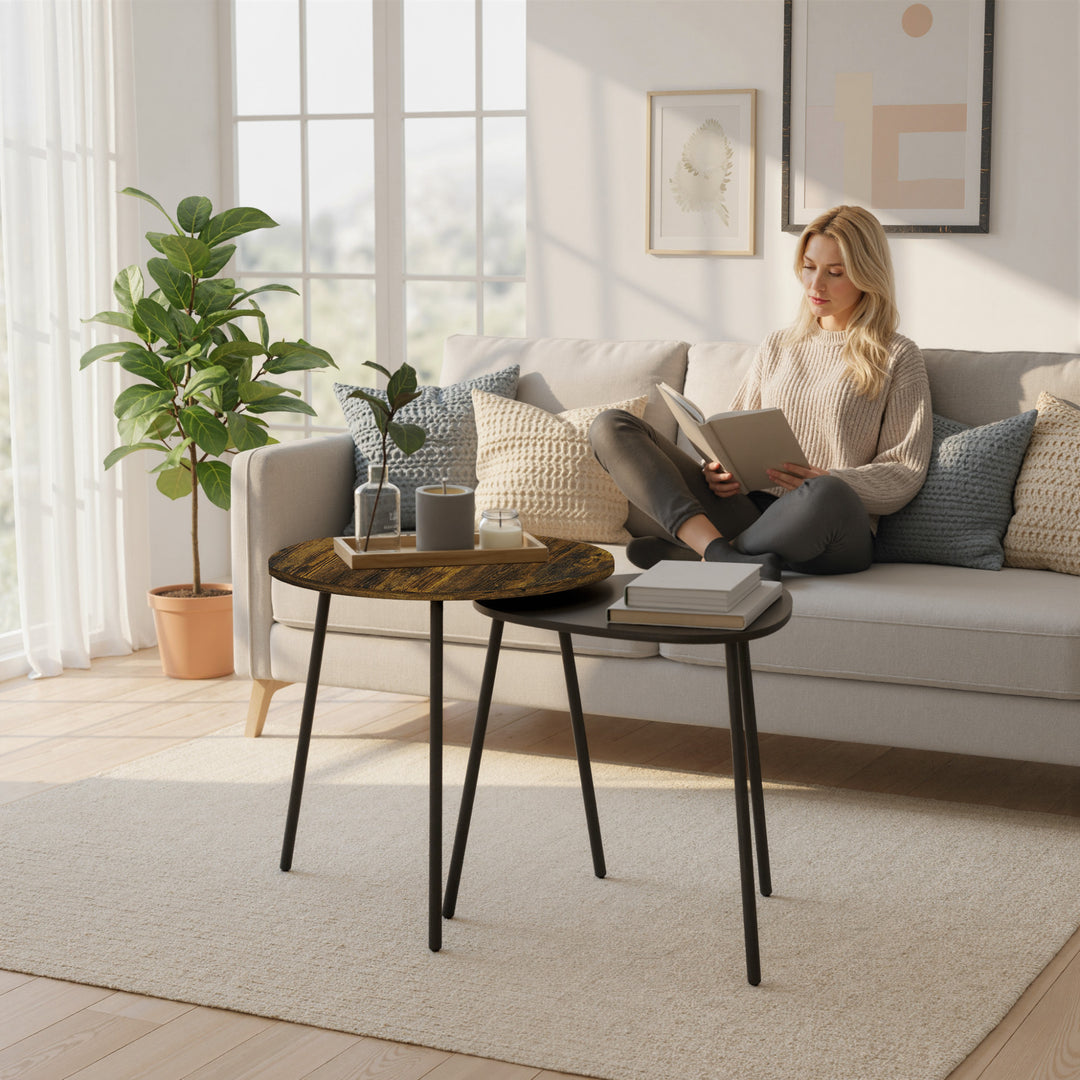 MCL Nesting Side Table Set of 2 - Rustic Brown