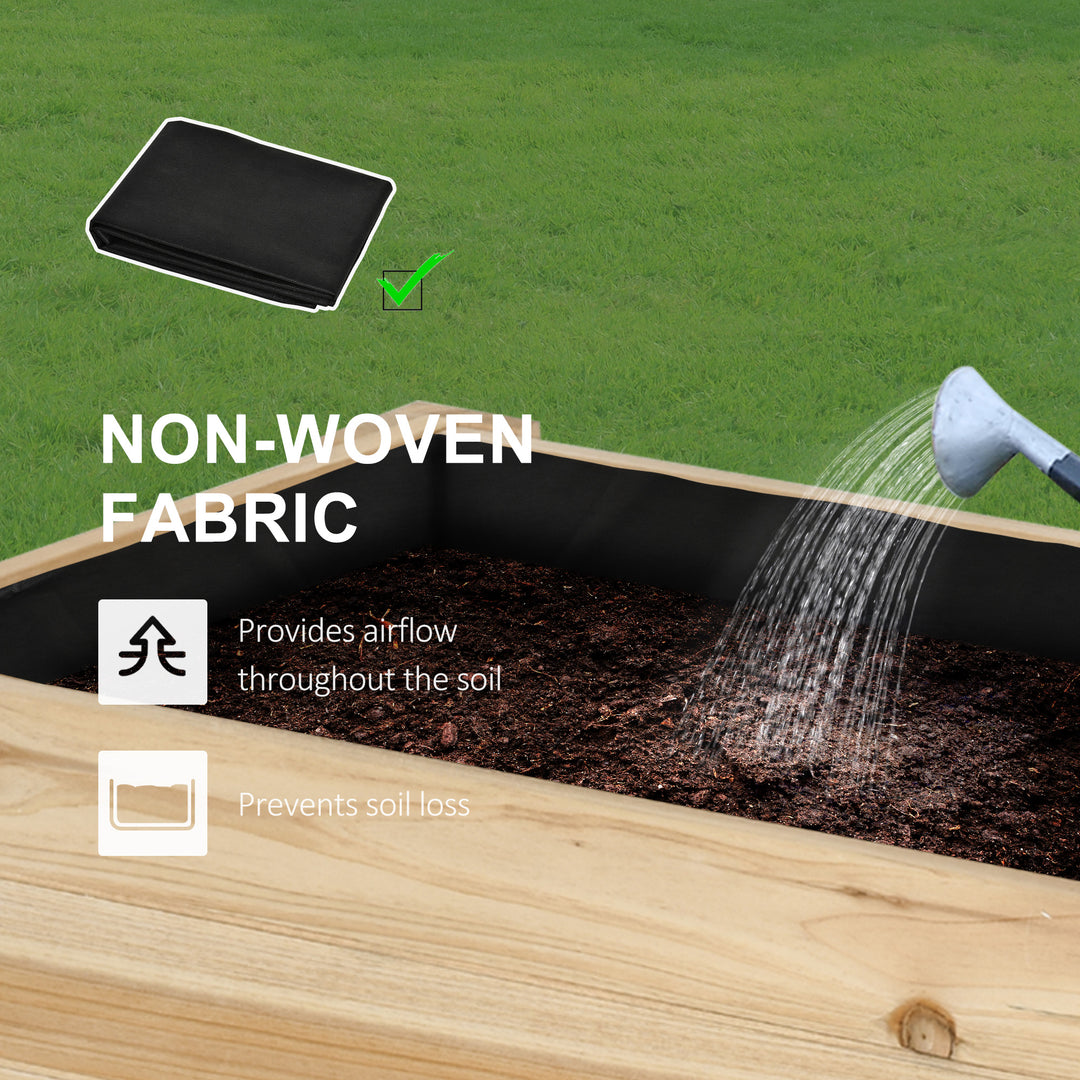 Wooden Raised Plant Stand Outdoor Flower Bed Box with Clapboard 100 x 40 x 84cm