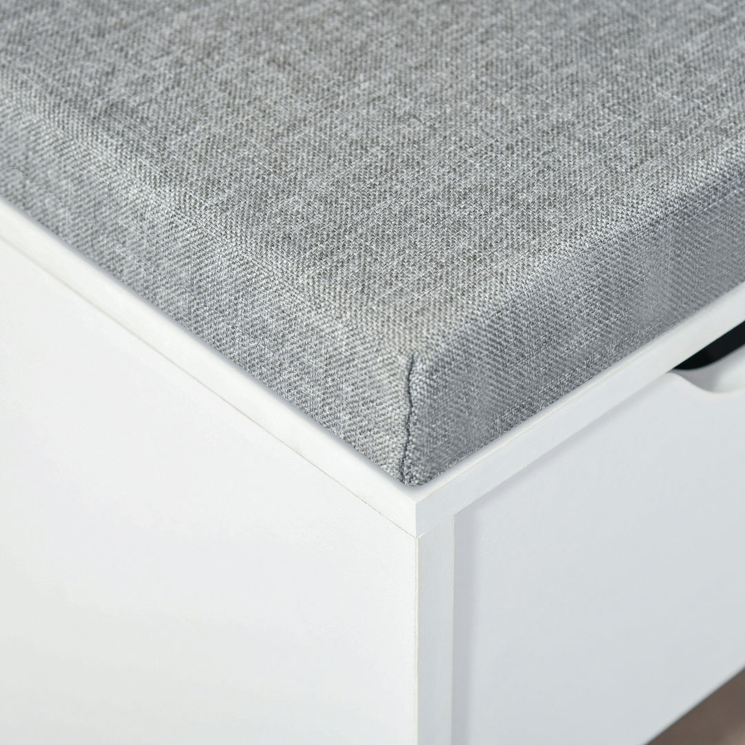 MCL Shoe Storage Bench with Cushion - White