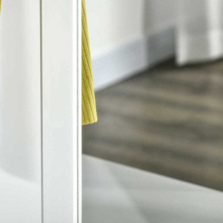 Hallway Furniture Set Shoe Bench Storage Mirror Cabinet Coat Rack Multiple Cubes Hangers Organiser Shelves w/ 4 Hooks