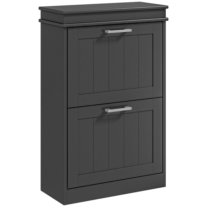 MCL Two-Drawer Minimalistic 10-Shoe Cabinet - Black